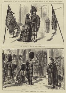 Presentation of the Old Colours of the 79th Highlanders to Her Majesty at Osborne by Sydney Prior Hall