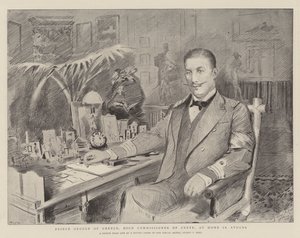 Prince George of Greece, High Commissioner of Crete, at Home in Athens by Sydney Prior Hall
