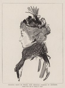 Princess Maud of Wales, now Princess Charles of Denmark by Sydney Prior Hall