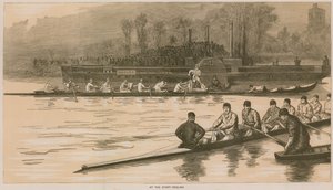Reminiscences of an Oxford and Cambridge Boat Race: At the Start-Peeling by Sydney Prior Hall