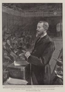 Sir Michael Hicks-Beach making his Budget Statement by Sydney Prior Hall