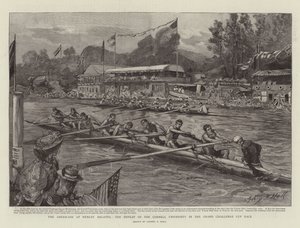 The Americans at Henley Regatta, the Defeat of the Cornell University in the Grand Challenge Cup Race by Sydney Prior Hall