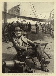 The Kiel Fetes, Mr Gladstone on Board the Tantallon Castle by Sydney Prior Hall