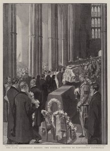 The Late Archbishop Benson, the Funeral Service in Canterbury Cathedral by Sydney Prior Hall