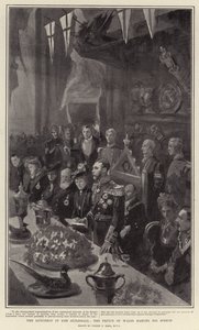The Luncheon in the Guildhall, the Prince of Wales making his Speech