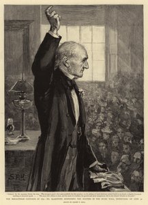 The Mid-Lothian Campaign of 1892, Mr Gladstone addressing the Meeting in the Music Hall, Edinburgh, on 30 June by Sydney Prior Hall