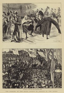 The Opening of the Royal Courts of Justice by the Queen by Sydney Prior Hall