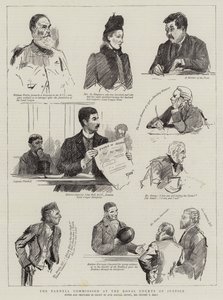 The Parnell Commission at the Royal Courts of Justice by Sydney Prior Hall