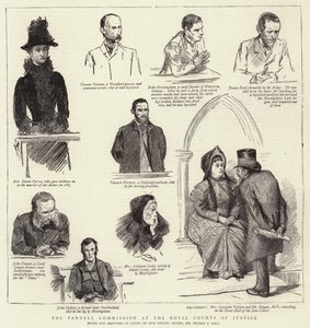 The Parnell Commission at the Royal Courts of Justice by Sydney Prior Hall
