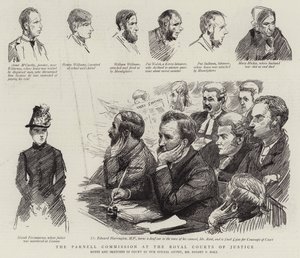 The Parnell Commission at the Royal Courts of Justice by Sydney Prior Hall