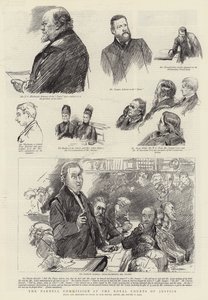 The Parnell Commission at the Royal Courts of Justice by Sydney Prior Hall