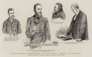 The Parnell Commission at the Royal Courts of Justice by Sydney Prior Hall