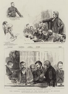 The Parnell Commission at the Royal Courts of Justice by Sydney Prior Hall