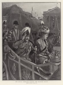 The Royal Carriage passing the Mansion House by Sydney Prior Hall