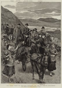 The Royal Visit to Ireland, Crossing the Gap of Dunloe, Killarney by Sydney Prior Hall