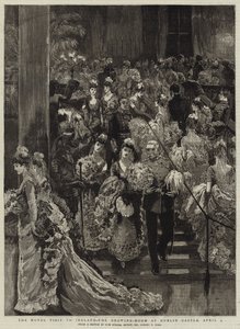 The Royal Visit to Ireland, the Drawing-Room at Dublin Castle, 9 April by Sydney Prior Hall