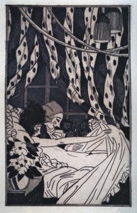 Giacomo Casanova raises the sheets to contemplate his naked mistress by Sylvain Sauvage