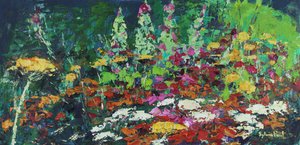 Zingy Flower Bed, 2021 by Sylvia Paul