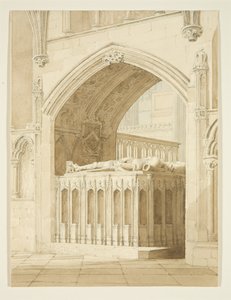 Tomb of Robert Fitzharding, died 1170, in Bristol Cathedral by T.H. Clarke