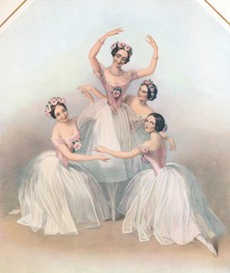 The Celebrated Pas De Quatre: composed by Jules Perrot, c1850 by TH Maguire