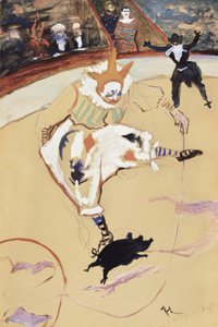 At the Circus Fernando Medrano with a Piglet (ca. 1889) by TOULOUSE LAUTREC