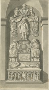 Interior of Patshull Church - Astley Tombs by T Carter