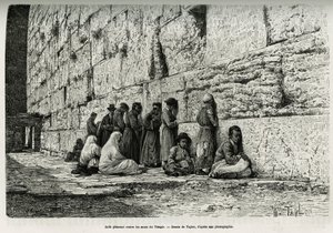 Jews Weeping Against the Walls of the Temple (engraving by Taylor, to illustrate La Syria d