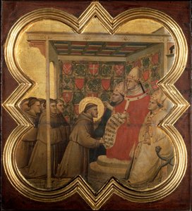 Life of Saint Francis of Assisi: Innocent III confirms the Franciscan rule in 1210 by Taddeo Gaddi