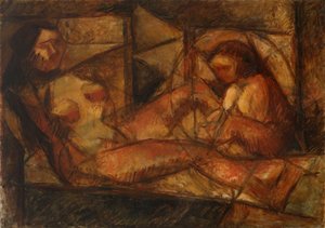 Two Cubist Female Nudes by Tadeusz Makowski