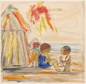 Children on the Beach by Tadeusz Makowski