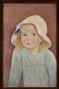 Girl in a White Hat by Tadeusz Makowski