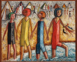 On the Beach by Tadeusz Makowski