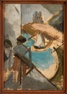 Landscape with Sailboat by Tadeusz Makowski