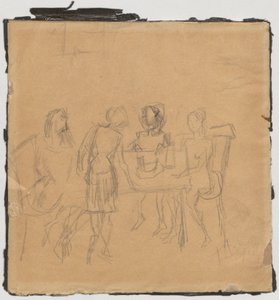 At the Table by Tadeusz Makowski