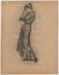 Study of a Woman in a Long Dress with a Hairband by Tadeusz Makowski