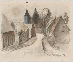 View of a Village with a Tower