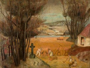 Harvest in the Field by Tadeusz Makowski