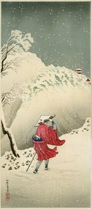 Traveller in the snow