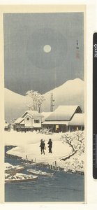 Snow Landscape in the Moonlight by Takahashi Hiroaki