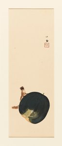 Woodblock Print - Squirrel on Fruit by Takeuchi Seiko