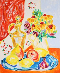 Colorful Flowers and Fruit by Tamara Jare