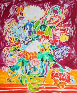 Vibrant Floral Still Life by Tamara Jare