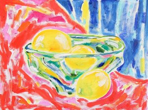 Vibrant Lemons Still Life by Tamara Jare