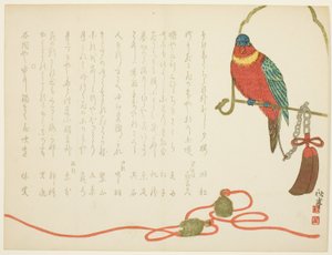 Parrot and Bells by Tanaka Shûtei