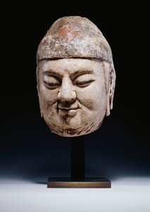 A marble head of an official, Tang Dynasty or slightly earlier, c.618-907 by Tang Dynasty Chinese School
