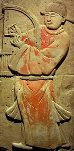 Stele Depicting a Musician by Tang Dynasty Chinese School