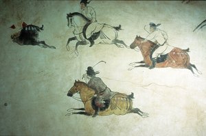 Tomb of Crown Prince Zhang, 2nd Year of Shenlong, Tang Dynasty by Tang Dynasty Chinese School