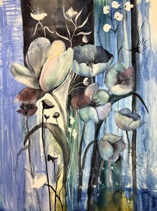 Ethereal Blue Flowers