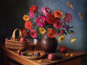 Harvest Blooms And Fruit