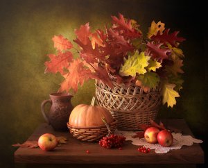 Rustic Autumn Still Life by Tatyana Skorokhod